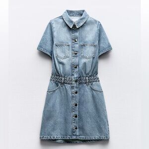 MininShirt denim dress ZARA